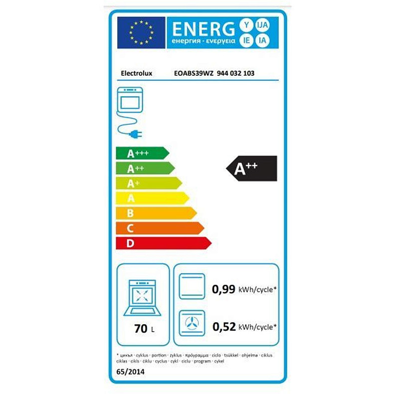 Духовой шкаф электрический Electrolux EOABS39WZ