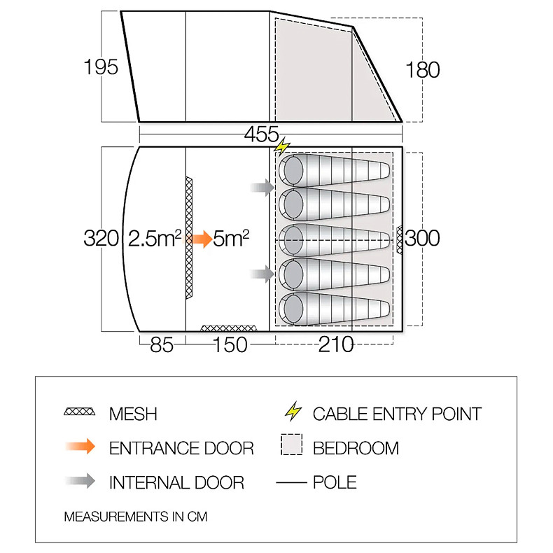Намет п'ятимісний Vango Harris 500 Mineral Green (TETHARRIS000002)