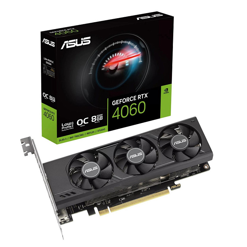 Відеокарта ASUS GeForce RTX 4060 8GB GDDR6 OC low profile RTX4060-O8G-LP-BRK