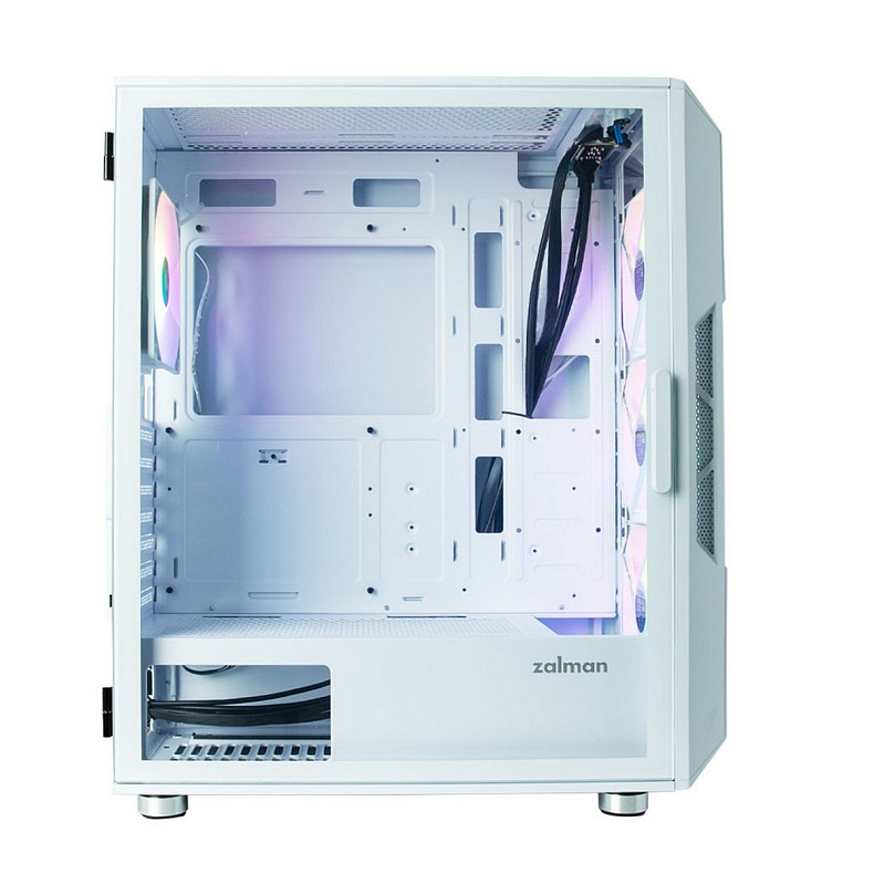 Корпус Zalman I3 Neo, без БЖ, 1xUSB3.0, 2xUSB2.0, 4x120mm RGB fans, TG Side Panel, ATX, білий