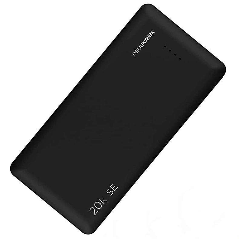 Универсальная мобильная батарея RealPower PB-20k SE Powerbank 20000mAh Black (PB-20k)