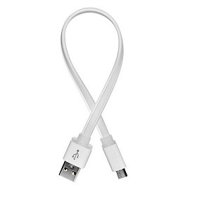 Кабель ColorWay USB-MicroUSB, 0.25м White (CW-CBUM-MUM25W)