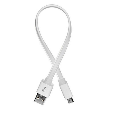Кабель ColorWay USB-MicroUSB, 0.25м White (CW-CBUM-MUM25W)
