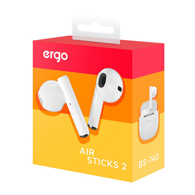 Навушники ERGO BS-740 Air Sticks 2 White