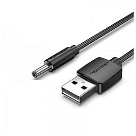 Кабель Vention USB-DC 3.5mm, 0.5m, Black (CEXBD)