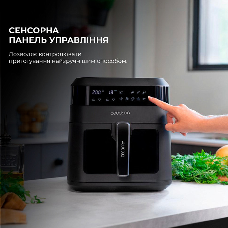Мультипечь (аэрогриль-фритюрница) CECOTEC Cecofry Experience Window 6000
