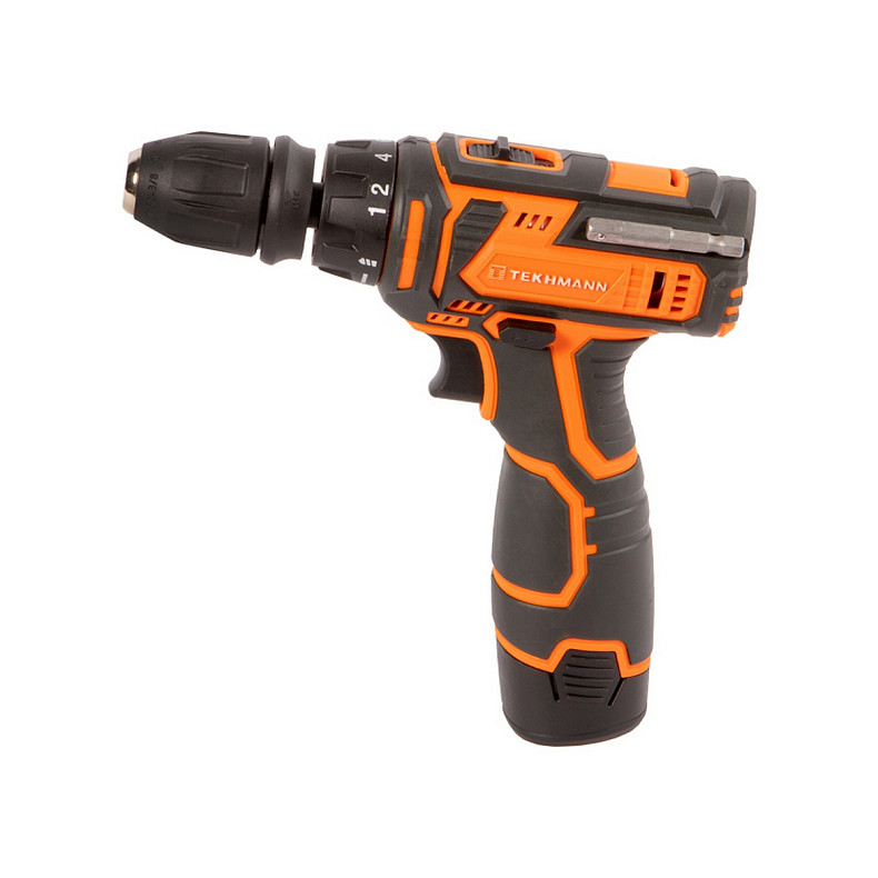 Шурупокрут-дриль акумуляторний Tekhmann TCD-12/2 BS Kit 12В 1х2А·год 30Нм 0-400·1400об·хв 1кг кейс з