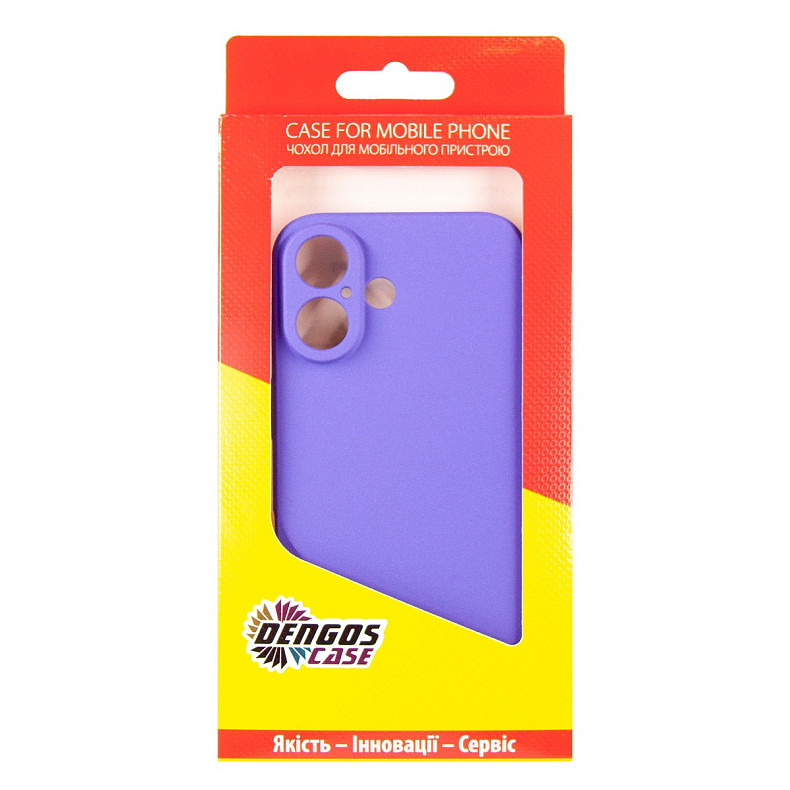 Чохол-накладка Dengos Carbon для Apple iPhone 16 Purple (DG-TPU-CRBN-209)