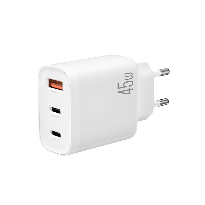Зарядний пристрій XO L117 (2USB-С, 1USB, 3А) PD, QC 3.0 White (L117-CC.white)