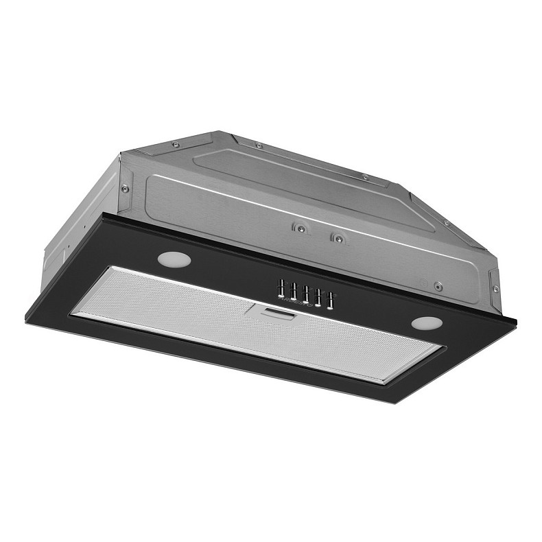 Витяжка Ardesto вбудована, 52см, 700м3ч, скло, 2х1Вт LED, кнопкове, чорний