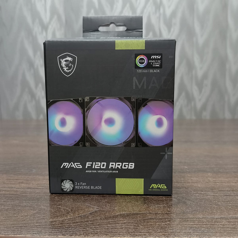 Набір із трьох вентиляторів MSI MAG F120 ARGB 120MM 3 PACK (3RB) - Уцінка