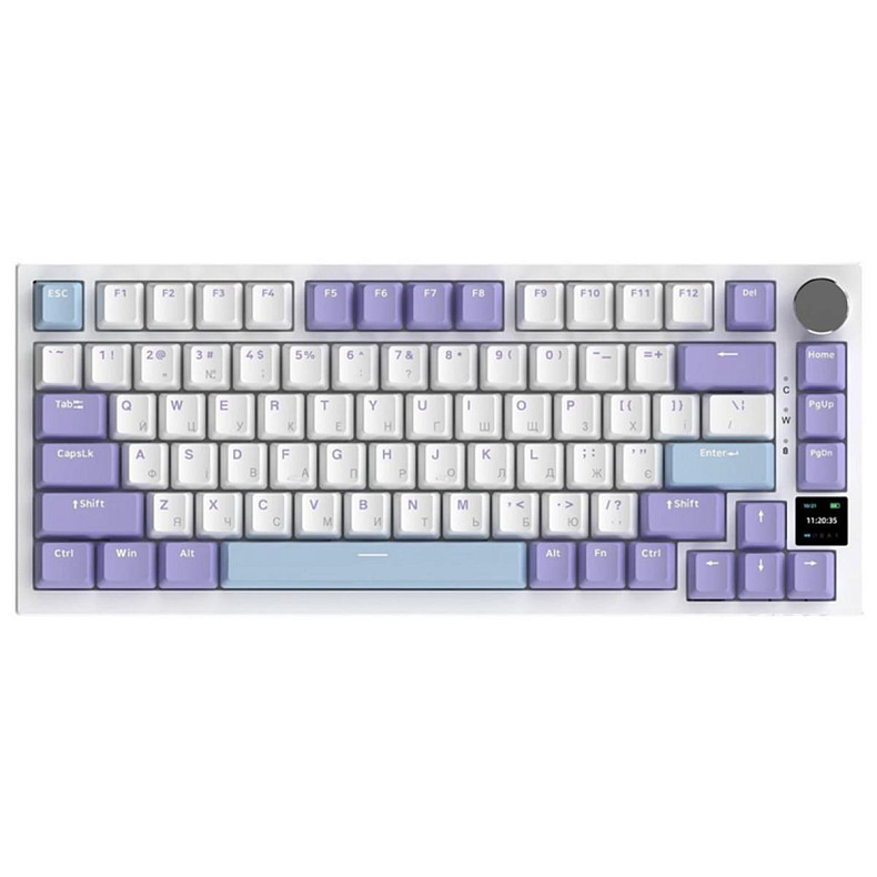 Клавіатура Ajazz AK820 PRO 75% Flying Fish Switch White RGB (AK820PRO-FF-PWB)