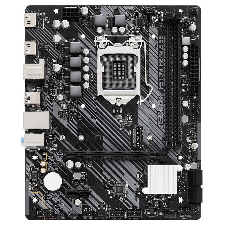 Материнская плата ASRock H510M-H2/M.2_SE s1200 H470 2xDDR4 M.2 HDMI mATX