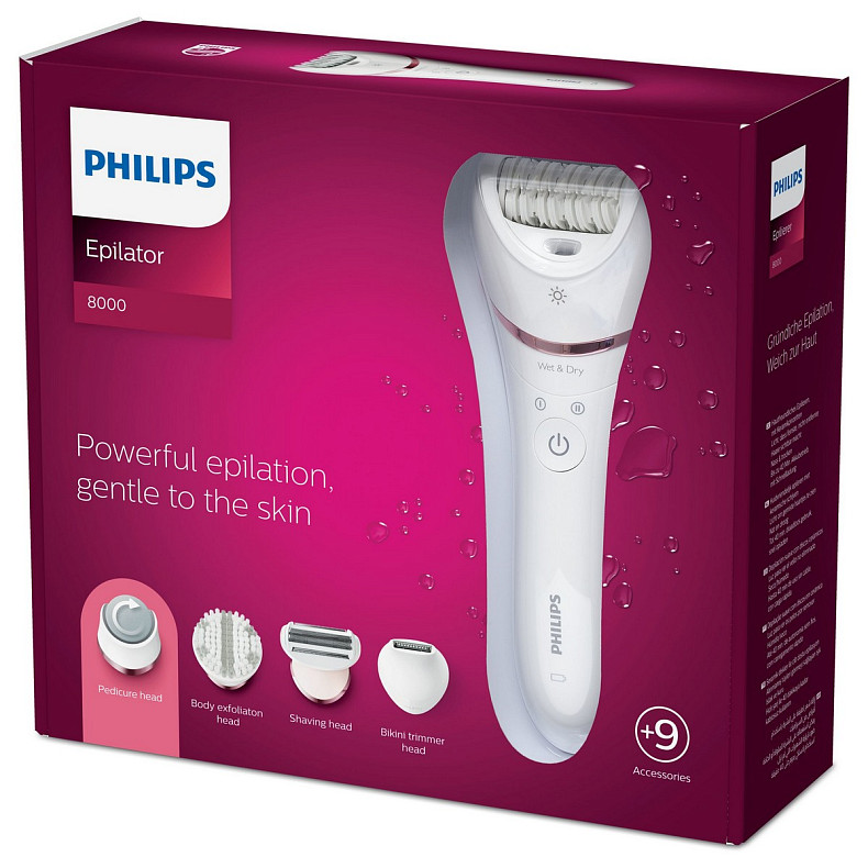 Епілятор для вологого і сухого епіляції Philips Series 8000 (BRE740/10)