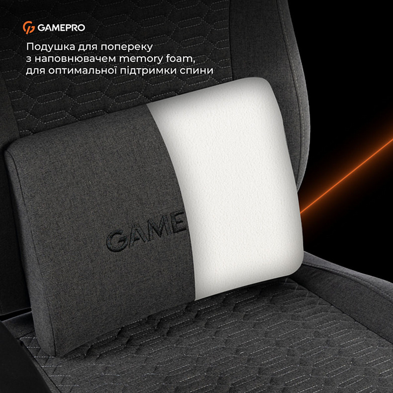 Крісло ігрове GamePro GC760DG Fabric Dark Gray