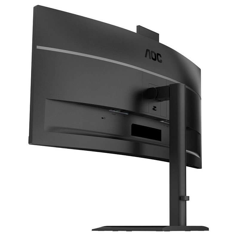 Монітор AOC 34" CU34E4CW, WQHD, VA, 120Гц, вигн., 2xHDMI, DP, USB-C, RJ-45, USB-hub,cam,HAS, кол.