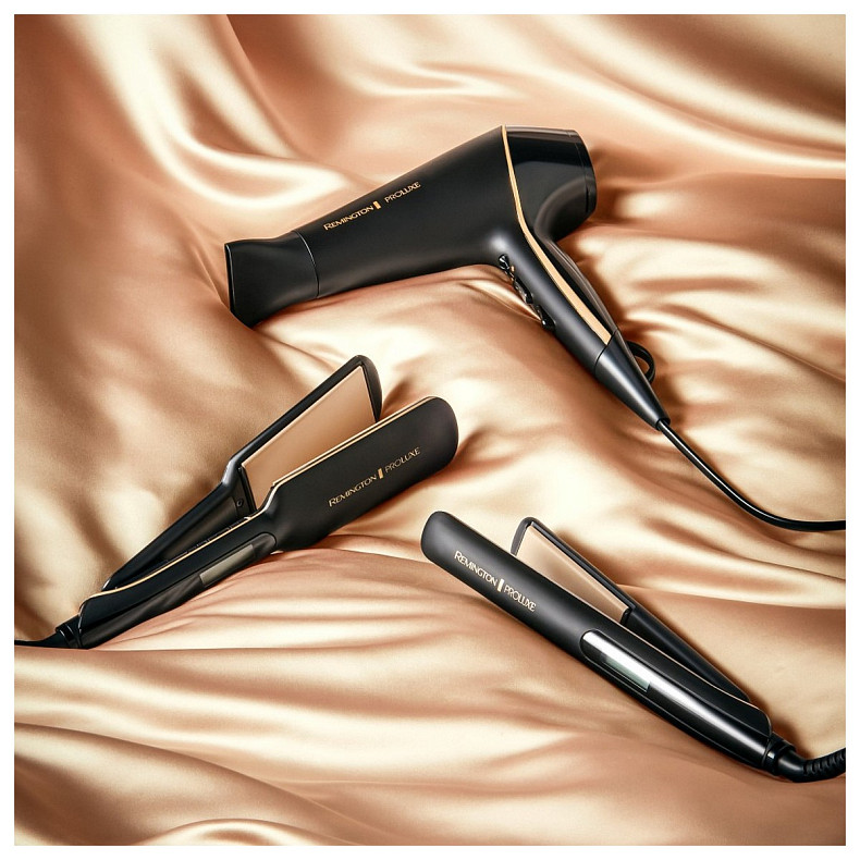 Выпрямитель Remington PROluxe Midnight Wide Plate Straightener, темп. режимов-9, 150-230С, чехол, дисплей