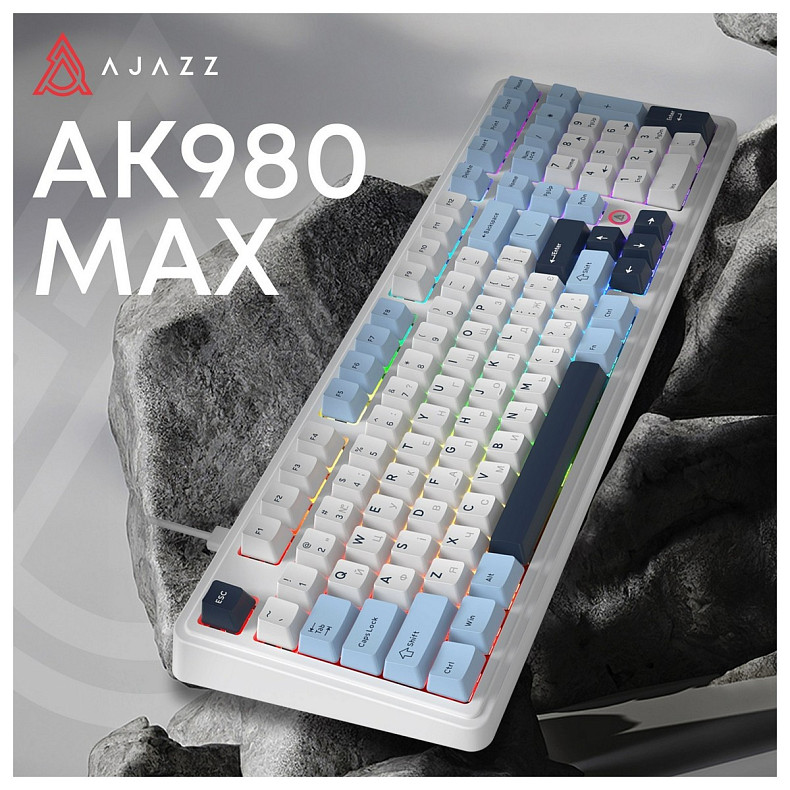 Клавіатура Ajazz AK980 Max Magnetic Switch Blue/White/Dark Blue (AK980-MAX-M-BWDB)