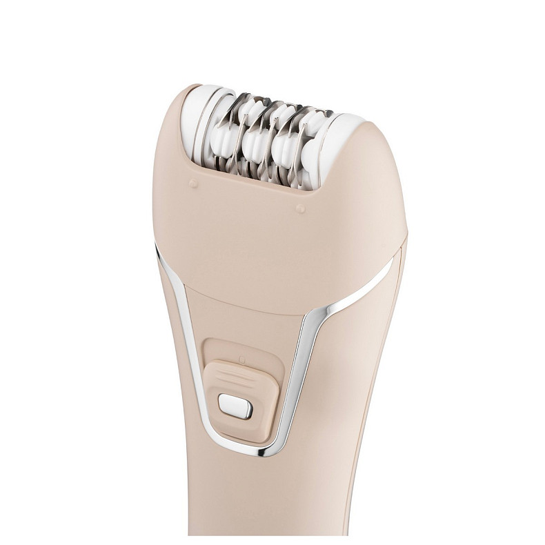 Епілятор Ardesto 2в1 Pearl Cream LESH-Y700PERL, пінцетний, акумул., пінцет.-18, сух., насадок-2, беж