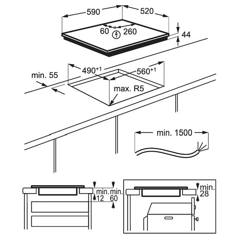 Варочная поверхность индукционная Electrolux CIR60430CB