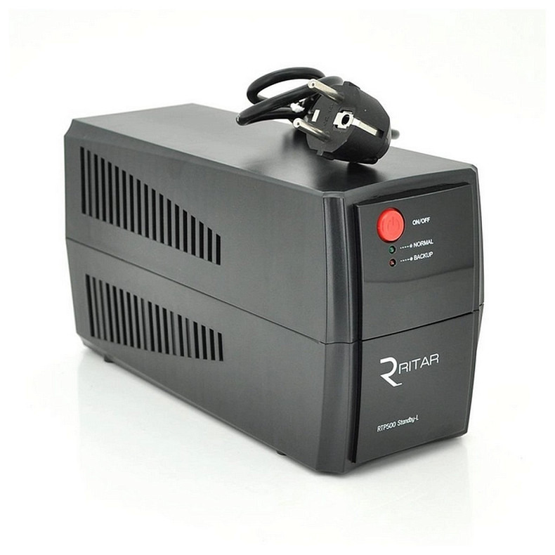 ДБЖ Ritar RTP500 Standby-L 300 W, Lin.int., 2xSchuko, пластик (RTP500L/06187)