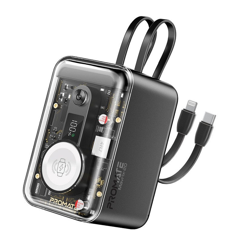 Универсальная мобильная батарея Promate Mavrix-20 20000mAh 65W Black (mavrix-20.black)