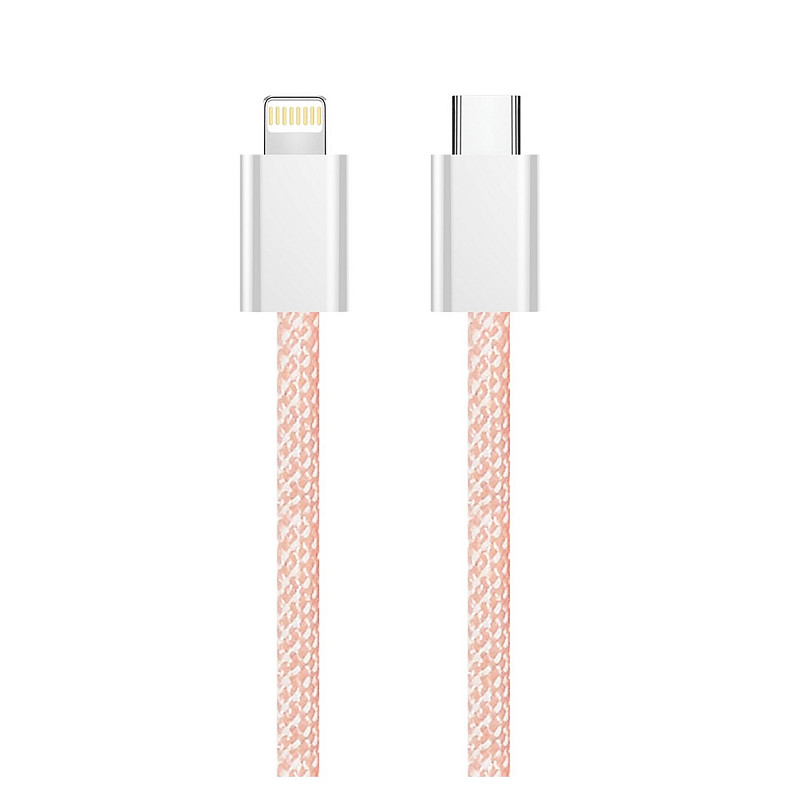 Кабель ColorWay Lightning + USB Type-C (M/M), 3.0 А, 1 м, Pink (CW-CBPDCL061-P)