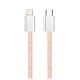 Кабель ColorWay Lightning + USB Type-C (M/M), 3.0 А, 1 м, Pink (CW-CBPDCL061-P)