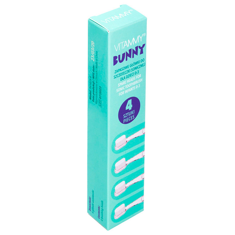Головки для звукової зубної щітки 0-3 роки Vitammy Bunny, 4 шт