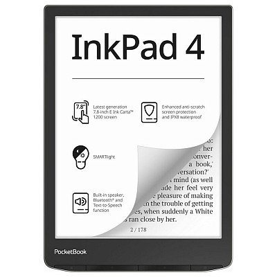 Электронная книга PocketBook 743G InkPad 4 Stundust Silver (PB743G-U-CIS)