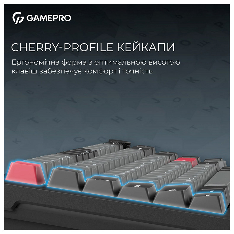 Клавиатура GamePro Asgard Yord Keychron Super Red Switch Black (MK266BK)