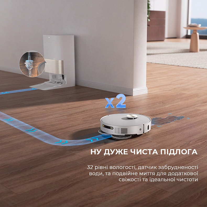 Робот-пилосос миючий Dreame Bot X40 Ultra White