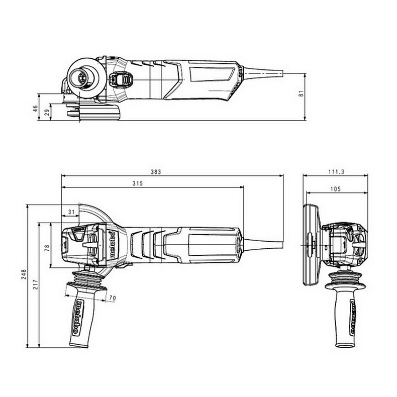 Болгарка (кутова шліфувальна) Metabo WEVA 15-125 Quick (600496000)