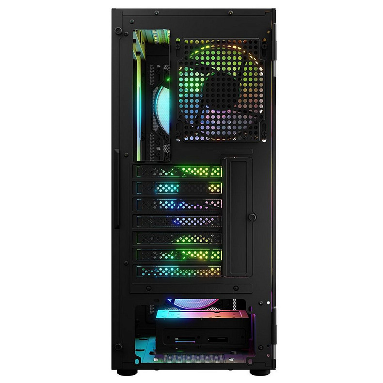 Корпус LogicConcept PORTOS MESH+GLASS ARGB fans 4x120mm BLACK без БЖ ATX