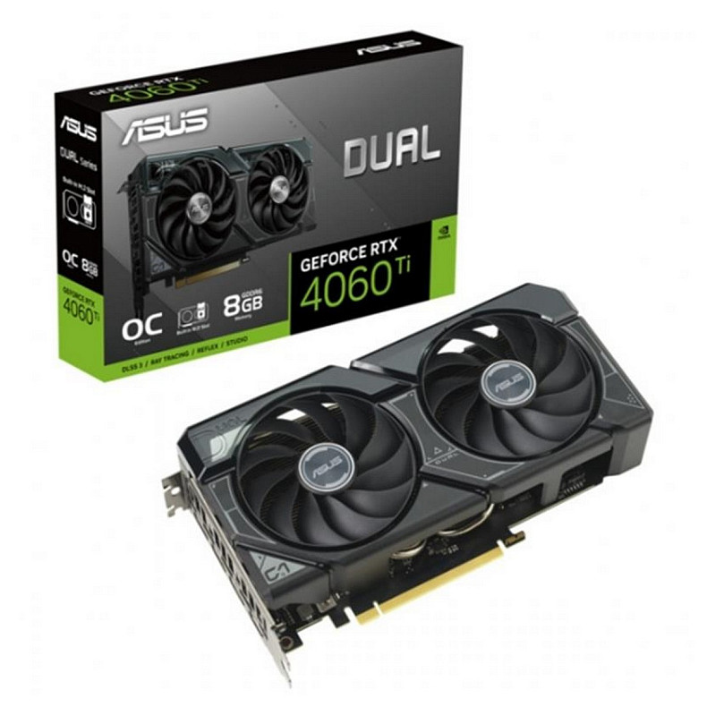 Відеокарта GF RTX 4060 Ti 8GB GDDR6 Dual OC SSD Asus (DUAL-RTX4060TI-O8G-SSD)