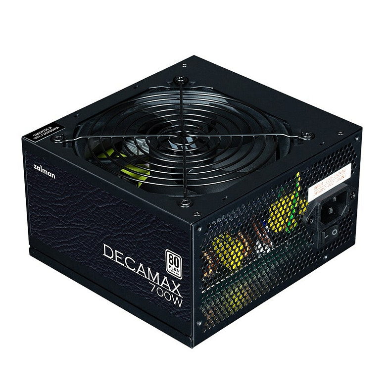Блок питания Zalman Decamax (700W) 85%, 80 Plus, 120мм, 1xMB 24pin(20+4), 1xCPU 8(4+4)+4pin, 3xMol