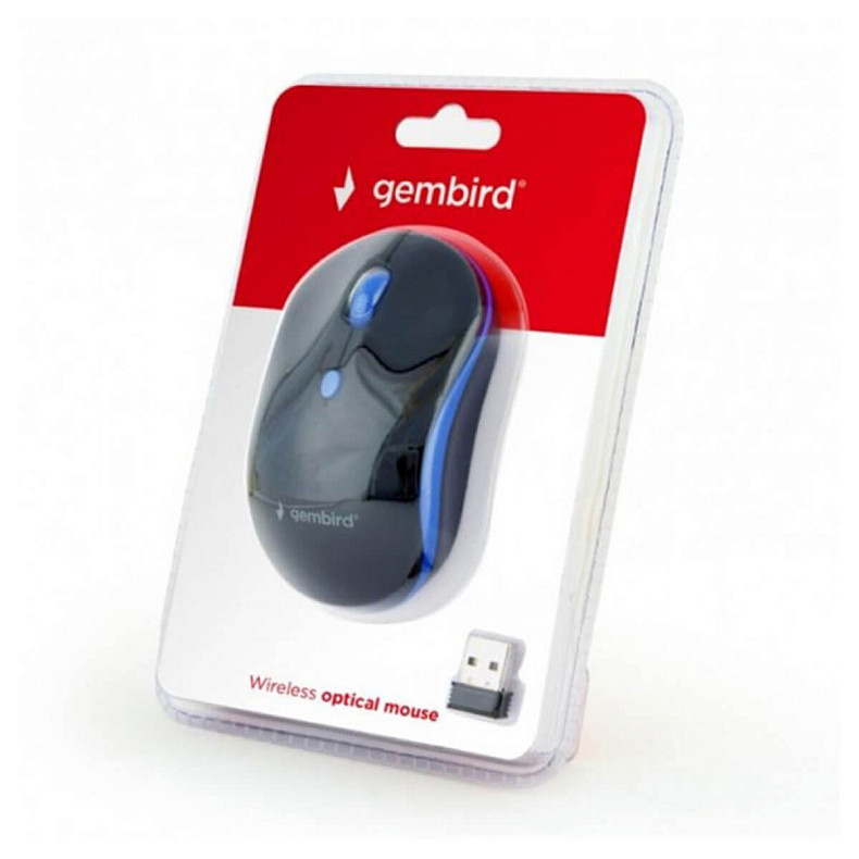 Мишка Gembird MUSW-4B-03-B Black/Blue USB