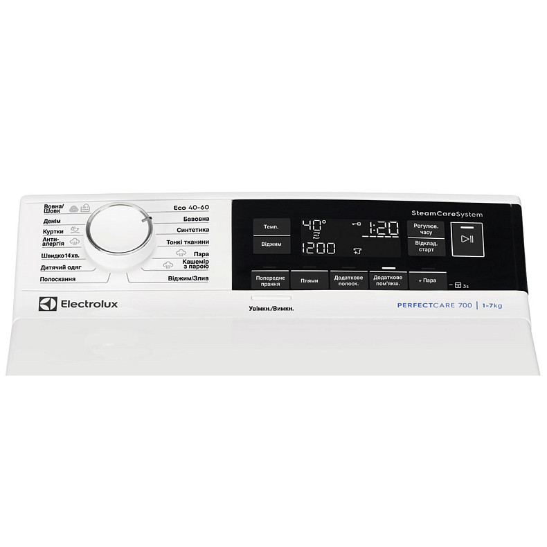 Пральна машина з верт. завантаженням Electrolux EW7T3372U