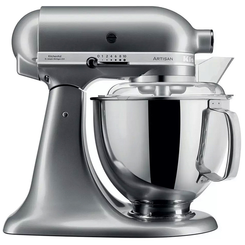 Кухонний комбайн KitchenAid Artisan 4,8 л 5KSM175PSECU з відкидним блоком сріблястий