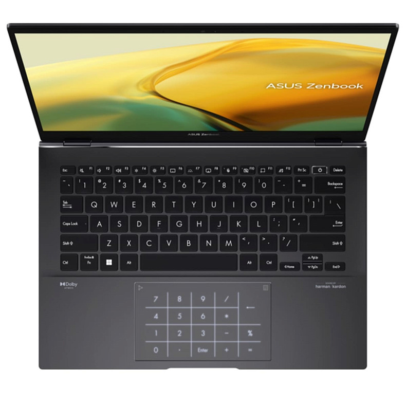 Ноутбук ASUS Zenbook 14 UM3402YA-KP751 14" WQXGA IPS, AMD R5-7430U, 16GB, F1TB, UMA, NoOS, Черный