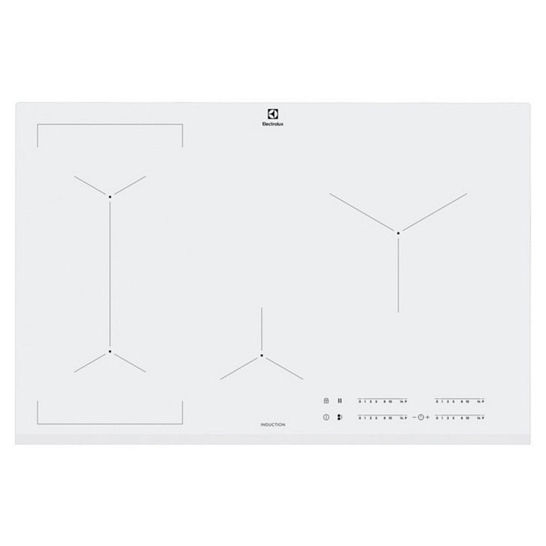 Варочная поверхность Electrolux индукционная, 80см, расширенная зона, белый