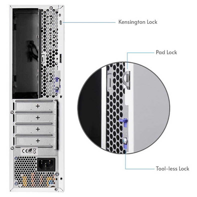 Корпус Chieftec UNI BE-10W-300 mATX , БЖ 300W, SLIM FF WHITE
