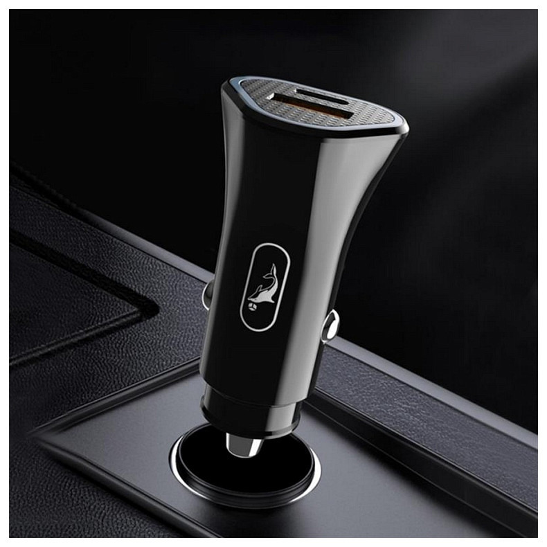 Автомобильное зарядное устройство SkyDolphin SZ16 PD+QC3.0 (2USB, 3.1A) Black (AZP-000090)