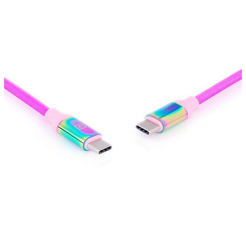 Кабель REAL-EL Premium Rainbow USB Type C-USB Type C 1m (EL123500053)