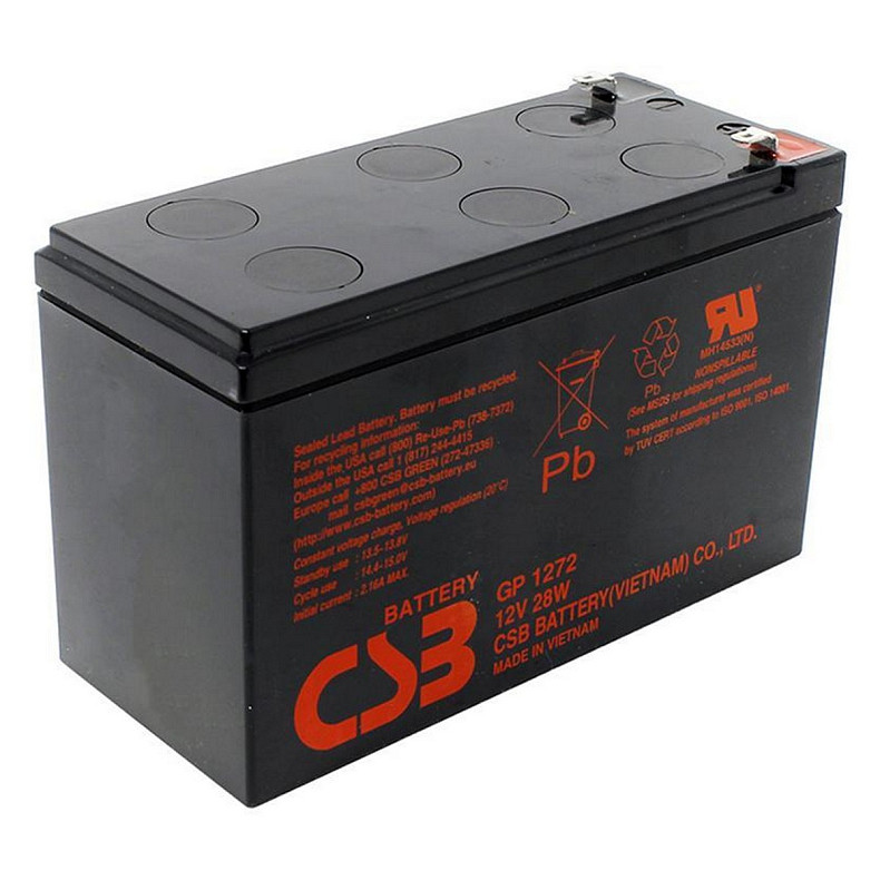 Аккумуляторная батарея CSB 12V 7.2AH (GP1272, 28W) AGM (2,1кг)