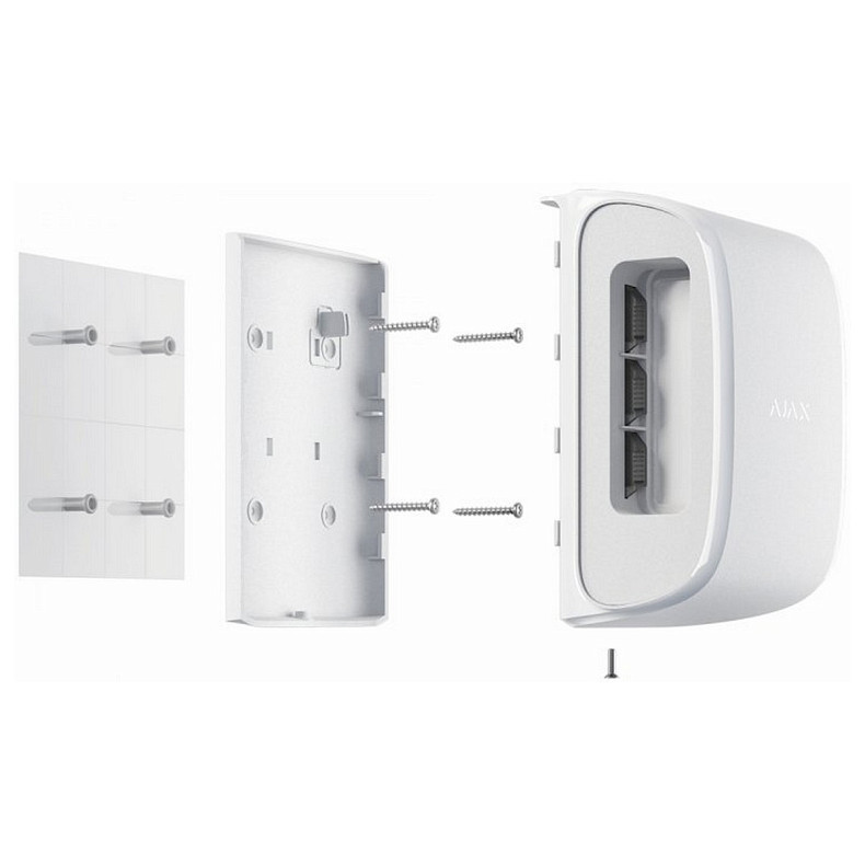 Беспроводной датчик движения "штора" Ajax DualCurtain Outdoor белый