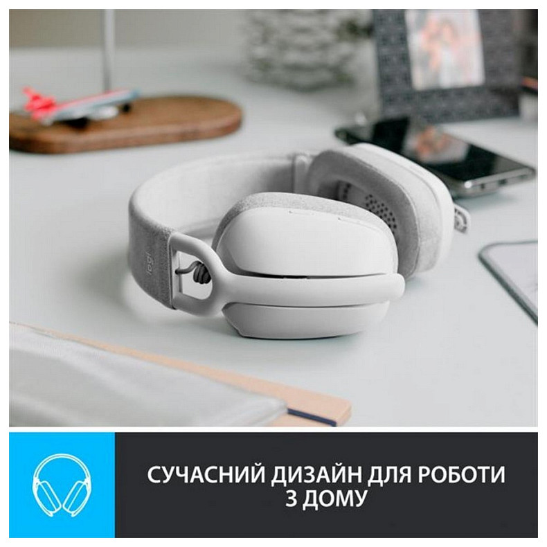 Bluetooth-гарнітура Logitech Zone Vibe 100 Wireless OffWhite (981-001219)