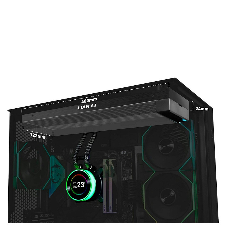 Система водяного охолодження Lian Li HydroShift II LCD-C 360 Fanless Black (G89.GHS2LCD36B.00)