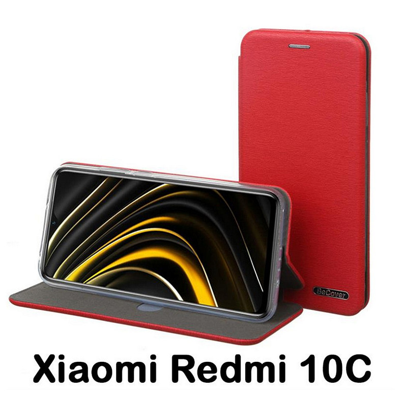 Чeхол-книжка BeCover Exclusive для Xiaomi Redmi 10C Burgundy Red (707948)