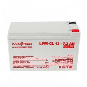 Акумуляторна батарея LogicPower 12V 7.2AH GEL (LPM-GL 12 - 7.2AH)
